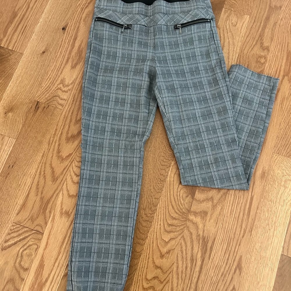 Gray Plaid Women’s Pants